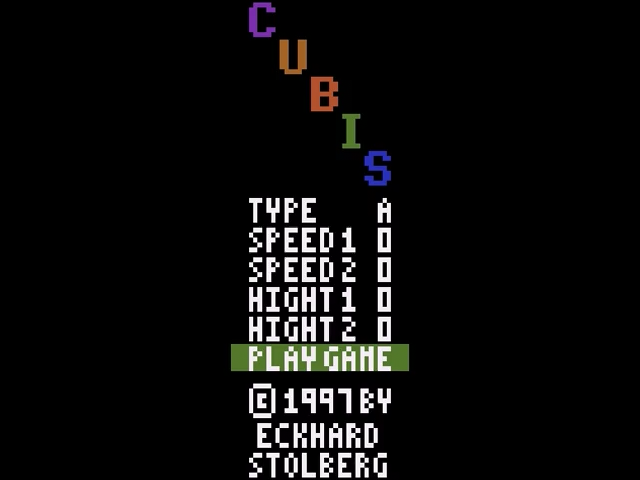 Cubis (Homebrew) — Title screen
